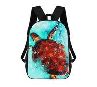 sinyumoney 3D Printed Kids School Backpack Turtle Children School Bag Travel Rucksacks Fashion Book Bags Large Capacity Backpack 17inch