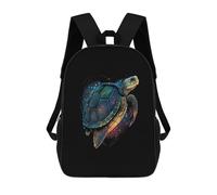 sinyumoney 3D Printed Kids School Backpack Turtle Tortoise Heart Backpacks Fashion Casual Children Backpacks Outdoor Casual Daypack Cute Travel Bags 17inch