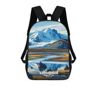sinyumoney 3D Printed Kids School Backpack Vatnajokull National Park Iceland Children School Bag Travel Rucksacks Fashion Book Bags Large Capacity Backpack 17inch