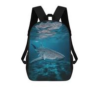 sinyumoney 3D Printed Kids School Backpack Whale Shark Underwater Backpacks Fashion Casual Children Backpacks Outdoor Casual Daypack Cute Travel Bags 17inch