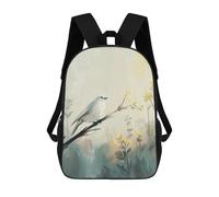 sinyumoney 3D Printed Kids School Backpack White Bird on Branch Digital Painting Backpacks Fashion Casual Children Backpacks Outdoor Casual Daypack Cute Travel Bags 17inch