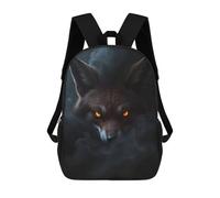 sinyumoney 3D Printed Kids School Backpack Wild Fox Halloween Poster Backpacks Fashion Casual Children Backpacks Outdoor Casual Daypack Cute Travel Bags 17inch