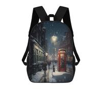 sinyumoney 3D Printed Kids School Backpack Winter II Children School Bag Travel Rucksacks Fashion Book Bags Large Capacity Backpack 17inch