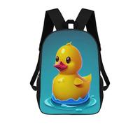 sinyumoney 3D Printed Kids School Backpack Yellow Rubber Duck Children School Bag Travel Rucksacks Fashion Book Bags Large Capacity Backpack 17inch
