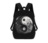 sinyumoney 3D Printed Kids School Backpack Yin And Yang Backpacks Fashion Casual Children Backpacks Outdoor Casual Daypack Cute Travel Bags 17inch