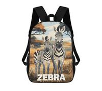 sinyumoney 3D Printed Kids School Backpack Zebra Family in Savannah Children School Bag Travel Rucksacks Fashion Book Bags Large Capacity Backpack 17inch