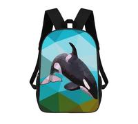 sinyumoney 3D Printed Killer Whale Children Backpacks Kids Cute School Backpack Outdoor Casual Daypack for Boys Middle School Students 17inch