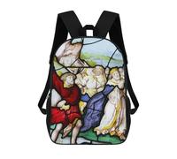sinyumoney 3D Printed King David Children's 17inch School Backpack for Kids High Capacity Travel Rucksacks Fashion Book Bags Kids School Bag