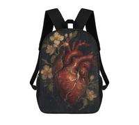 sinyumoney 3D Printed Kintsugi Heart Broken Beauty Reborn School Backpack for Kids Children's 17inch Backpacks Boy Girl Book Bags Kids School Bag