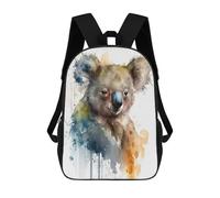 sinyumoney 3D Printed Koala Watercolor Design School Bags Kids Backpacks Casual Fashion Backpacks Book Bags for Boys Elementary And Middle School Students 17inch