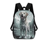 sinyumoney 3D Printed Labrador Retriever in Mountain Landscape Children Backpacks Kids Cute School Backpack Outdoor Casual Daypack for Boys Middle School Students 17inch
