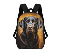 sinyumoney 3D Printed Labrador Retriever School Bag Boys Girls Children's School Backpack Casual Fashion Backpack for in School Or Travel 17inch