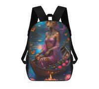 sinyumoney 3D Printed Lady of The Lotus Moon School Backpack With Big Pockets for Kids, Children's Backpacks Book Bags Kids School Bag 17inch