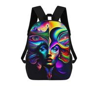 sinyumoney 3D Printed Lady Surreal 09 Children's School Backpack for Kids High Capacity Travel Rucksacks Fashion Book Bags Kids School Bag Back Pack 17inch