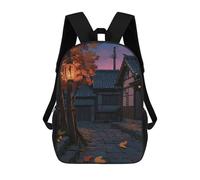 sinyumoney 3D Printed Lanterns Glow in Fall Children Backpacks Kids Cute School Backpack Outdoor Casual Daypack for Boys Middle School Students 17inch