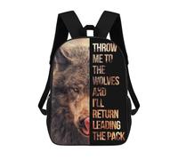 sinyumoney 3D Printed Leading The Pack School Book Bags Fashion Kids Large Capacity Backpack Children School Bag Travel Rucksacks 17inch