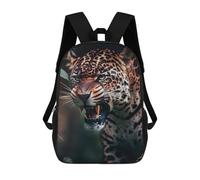 sinyumoney 3D Printed Leopard in The Wild School Bags Kids Backpacks Casual Fashion Backpacks Book Bags for Boys Elementary And Middle School Students 17inch