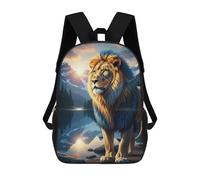 sinyumoney 3D Printed Lion Mountain Landscape Sunset School Bag Boys Girls Children's School Backpack Casual Fashion Backpack for in School Or Travel 17inch