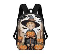 sinyumoney 3D Printed Little Boy Wizard School Backpack for Kids Children's 17inch Backpacks Boy Girl Book Bags Kids School Bag