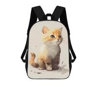 sinyumoney 3D Printed Little Feline School Backpack With Big Pockets for Kids, Children's Backpacks Book Bags Kids School Bag 17inch
