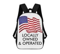 sinyumoney 3D Printed LOCAL OPERATOR USA School Backpack With Big Pockets for Kids Children's Backpacks Boy Girl Book Bags Kids School Bag 17inch