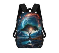 sinyumoney 3D Printed Lost Earth School Bags Kids Backpacks Casual Fashion Backpacks Book Bags for Boys Elementary And Middle School Students 17inch