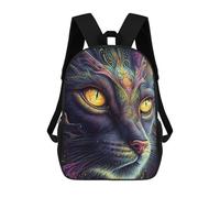 sinyumoney 3D Printed Lynx Myth Children's 17inch School Backpack for Kids High Capacity Travel Rucksacks Fashion Book Bags Kids School Bag