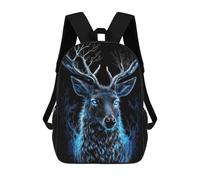 sinyumoney 3D Printed Magic Frost Deer School Backpack Book 17inch Bags Fashion Backpacks Large Capacity Backpack Children Travel Rucksacks