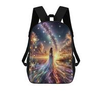 sinyumoney 3D Printed Magic of The Sky School Backpack With Big Pockets for Kids Children's Backpacks Boy Girl Book Bags Kids School Bag 17inch