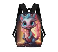sinyumoney 3D Printed Magical Baby Dragon Artwork -1 Children's School Backpack for Kids High Capacity Travel Rucksacks Fashion Book Bags Kids School Bag Back Pack 17inch