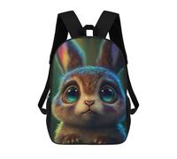 sinyumoney 3D Printed Magical Forest Bunny School Book Bags Fashion Kids Large Capacity Backpack Children School Bag Travel Rucksacks 17inch