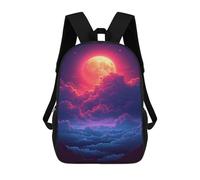 sinyumoney 3D Printed Magical Moonlit Sky Children's 17inch School Backpack for Kids High Capacity Travel Rucksacks Fashion Book Bags Kids School Bag