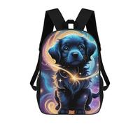 sinyumoney 3D Printed Magical Puppy in Space -1 School Backpack With Big Pockets for Kids, Children's Backpacks Book Bags Kids School Bag 17inch