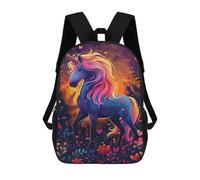 sinyumoney 3D Printed Magical Unicorn Fantasy Artwork School Bags Kids 17inch Backpacks Casual Fashion School Bag Backpacks Book Bags for Boys Elementary And Middle School Students