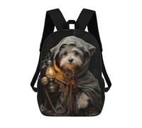 sinyumoney 3D Printed Magician Dog School Backpack Book 17inch Bags Fashion Backpacks Large Capacity Backpack Children Travel Rucksacks