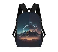 sinyumoney 3D Printed Majestic Mountain Planet Sky School Bag Boys Girls Children's School Backpack Casual Fashion Backpack for in School Or Travel 17inch