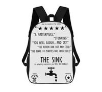 sinyumoney 3D Printed MASTERPIECE SINK Funny Children Backpacks Kids Cute School Backpack Outdoor Casual Daypack for Boys Middle School Students 17inch