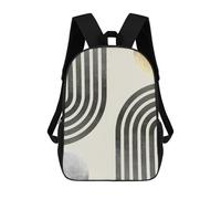 sinyumoney 3D Printed Metal And Gold Art 9 School Bag Boys Girls Children's School Backpack Casual Fashion Backpack for in School Or Travel 17inch