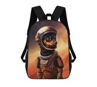 sinyumoney 3D Printed Miniature Pinscher Mars School Bag Boys Girls Children's 17inch Backpack School Backpack Casual Fashion Backpack for in School Or Travel
