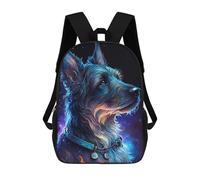 sinyumoney 3D Printed Miniature Schnauzer Dog School Book Bags Fashion Kids Large Capacity Backpack Children School Bag Travel Rucksacks 17inch