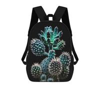 sinyumoney 3D Printed Minimalist Cactus School Backpack for Kids Children's 17inch Backpacks Boy Girl Book Bags Kids School Bag