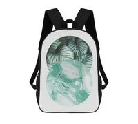 sinyumoney 3D Printed Minimalist Floral 15 School Bag Boys Girls Children's School Backpack Casual Fashion Backpack for in School Or Travel 17inch