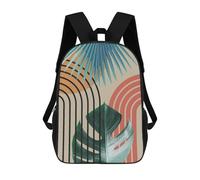 sinyumoney 3D Printed Minimalist Floral 47 School Book Bags Fashion Kids Large Capacity Backpack Children School Bag Travel Rucksacks 17inch