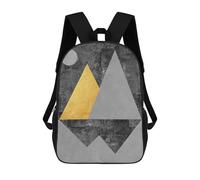 sinyumoney 3D Printed Minimalist Geometry XVIII School Bags Kids Backpacks Casual Fashion Backpacks Book Bags for Boys Elementary And Middle School Students 17inch