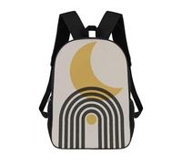 sinyumoney 3D Printed Minimalist Lines 27 Children Backpacks Kids Cute School Backpack Outdoor Casual Daypack for Boys Middle School Students 17inch
