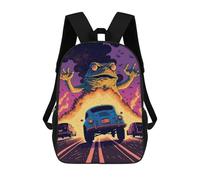 sinyumoney 3D Printed Monster Car Chase Action Adventure School Backpack for Kids Children's 17inch Backpacks Boy Girl Book Bags Kids School Bag