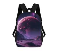 sinyumoney 3D Printed Moonlit Desert Landscape Children Backpacks Kids Cute School Backpack Outdoor Casual Daypack for Boys Middle School Students 17inch