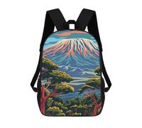 sinyumoney 3D Printed Mount Kilimanjaro Landscape Children's 17inch School Backpack for Kids High Capacity Travel Rucksacks Fashion Book Bags Kids School Bag
