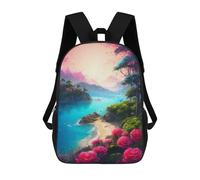 sinyumoney 3D Printed Mountain Majesty Children's 17inch School Backpack for Kids High Capacity Travel Rucksacks Fashion Book Bags Kids School Bag