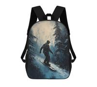 sinyumoney 3D Printed Mountain Thrills Children Backpacks Kids Cute School Backpack Outdoor Casual Daypack for Boys Middle School Students 17inch